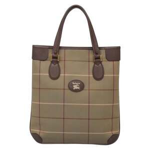 Burberry Nova Check Canvas Tote Bag Beige
